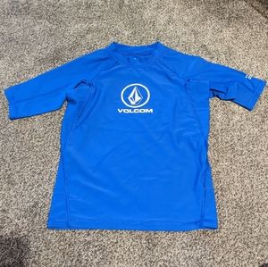Volcom kids short sleeve rash guard blue 6
